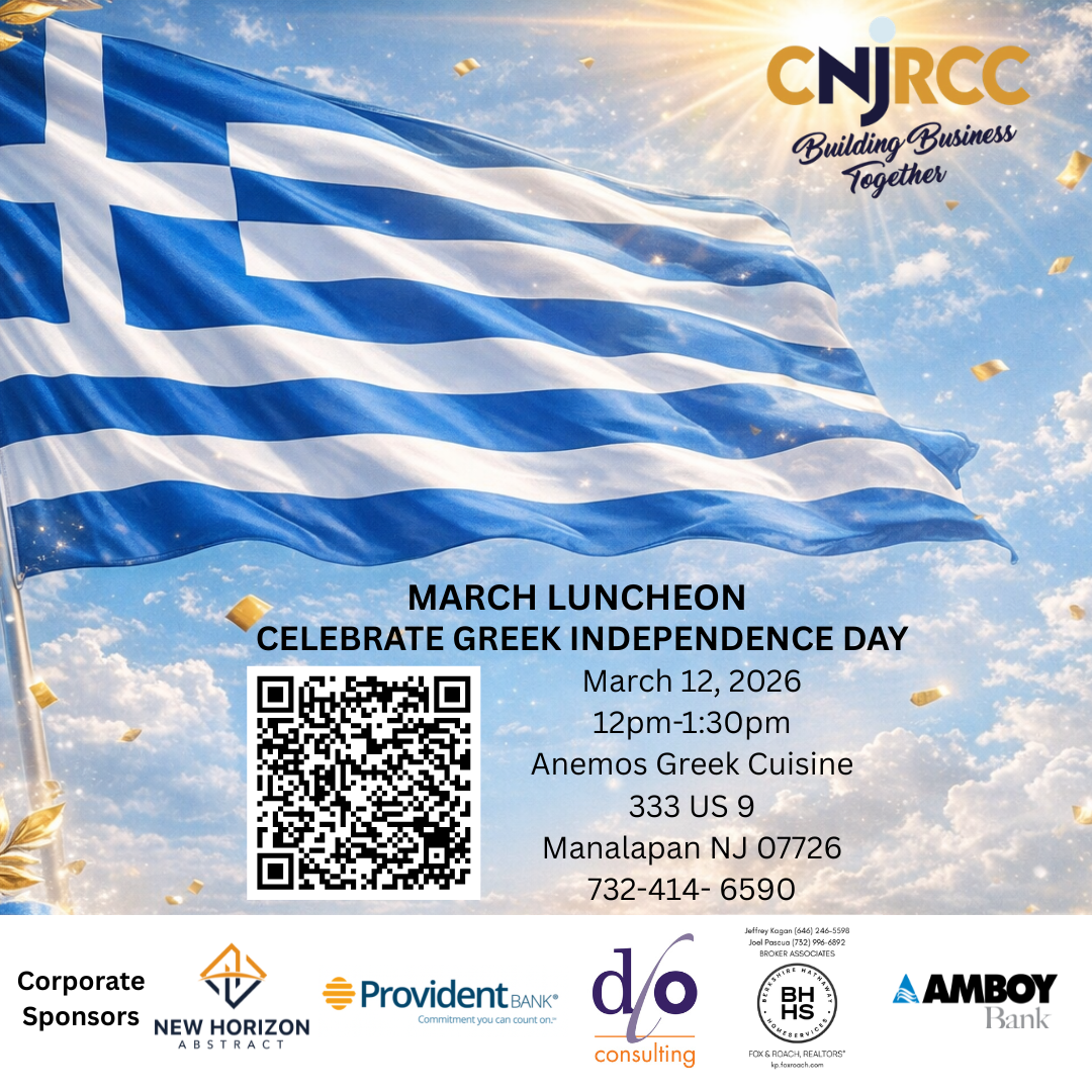 CNJRCC March 2026 Luncheon - Anemos Greek Cuisine